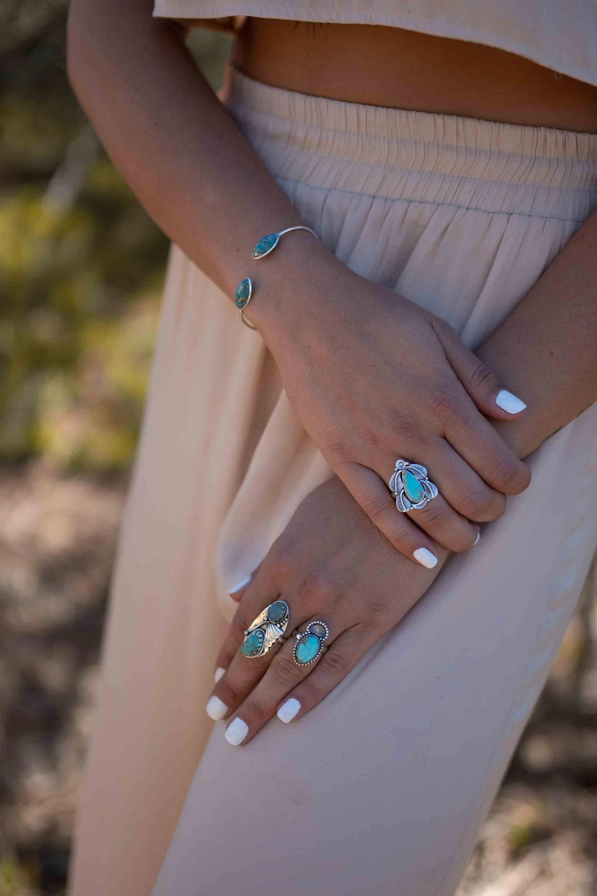 Jessyca Bracelet ~ Copper Turquoise ~ Silver Plated ~MB041B