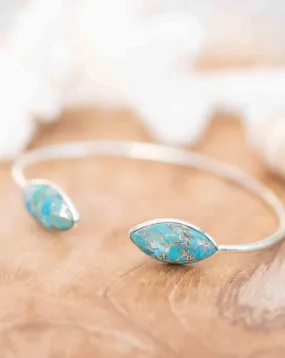 Jessyca Bracelet ~ Copper Turquoise ~ Silver Plated ~MB041B