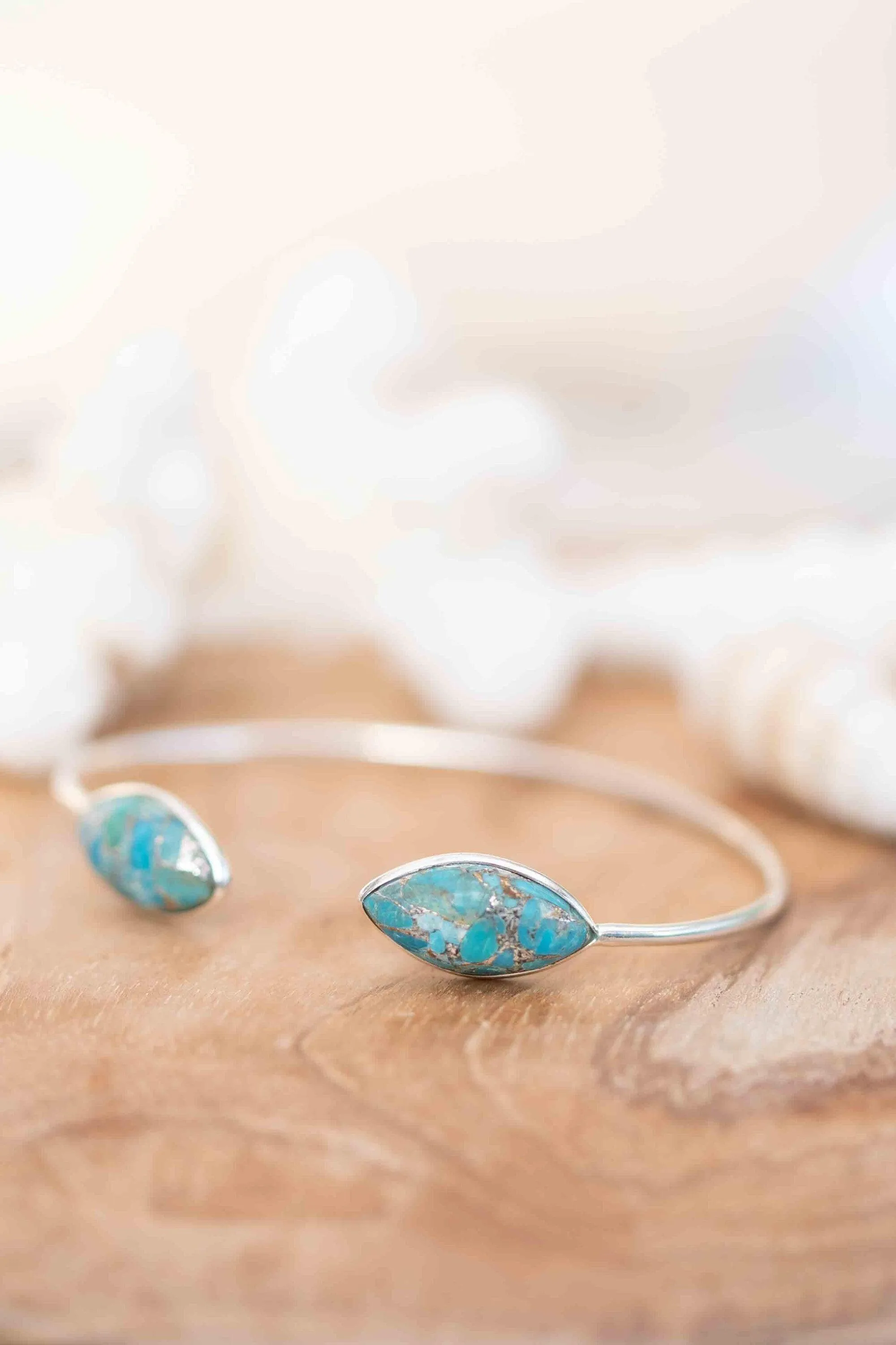 Jessyca Bracelet ~ Copper Turquoise ~ Silver Plated ~MB041B