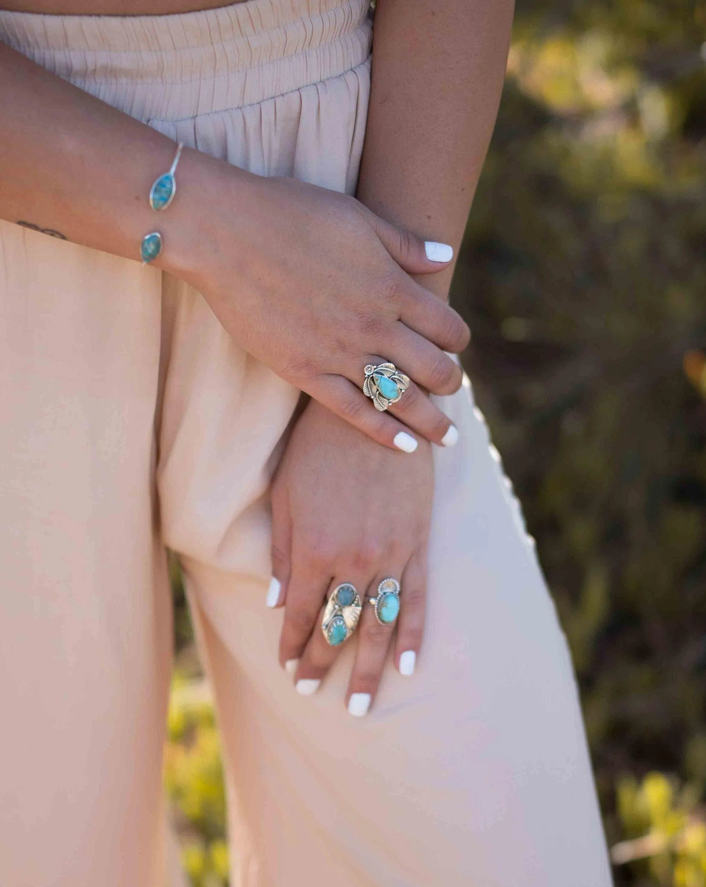 Jessyca Bracelet ~ Copper Turquoise ~ Silver Plated ~MB041B