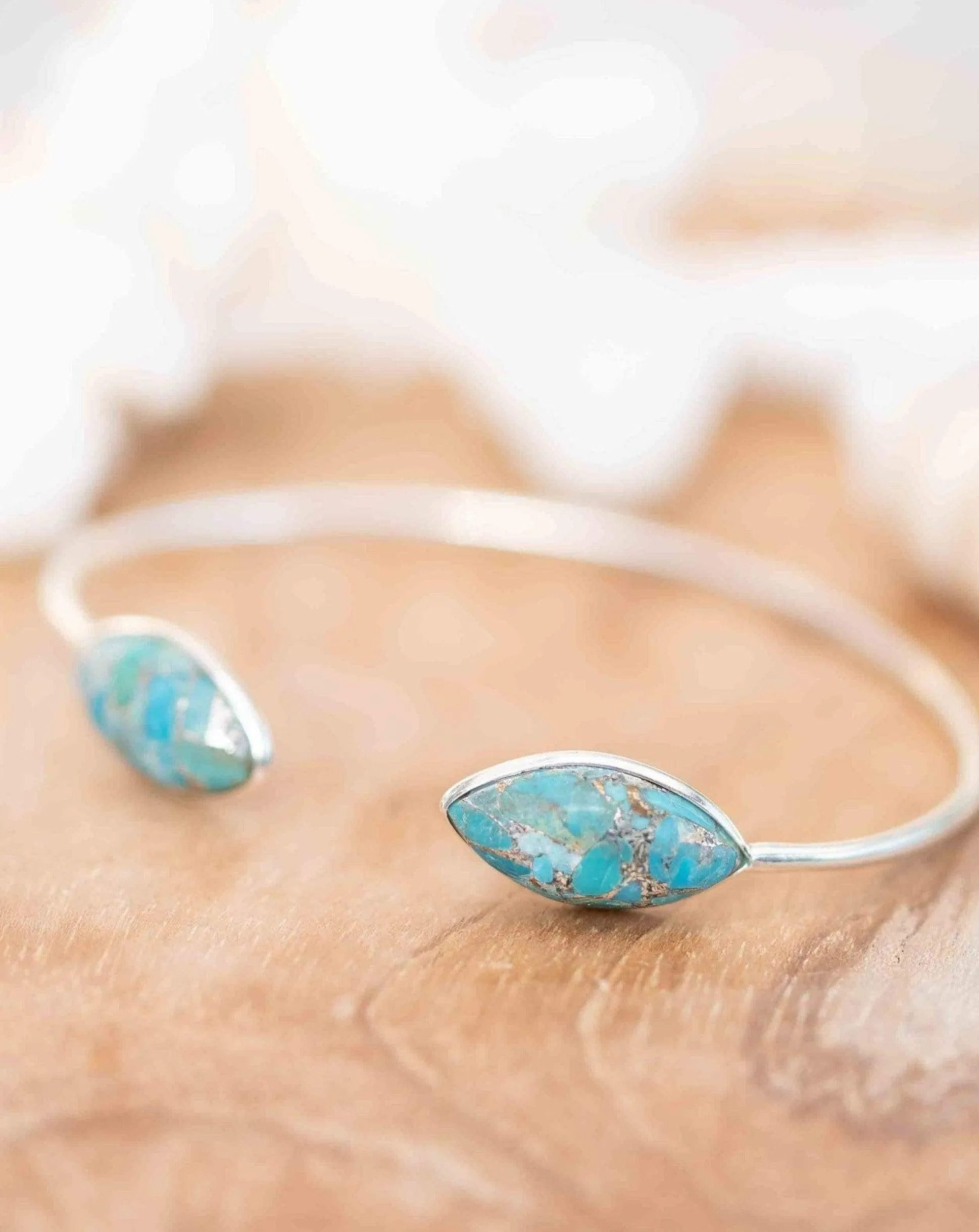 Jessyca Bracelet ~ Copper Turquoise ~ Silver Plated ~MB041B