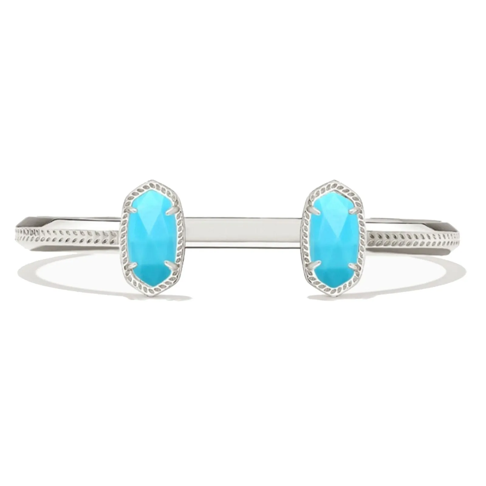 Kendra Scott | Elton Silver Cuff Bracelet in Variegated Turquoise Magnesite