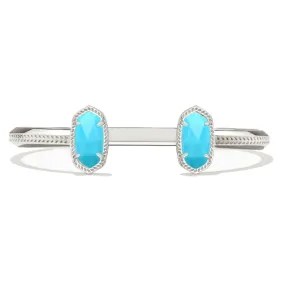 Kendra Scott | Elton Silver Cuff Bracelet in Variegated Turquoise Magnesite