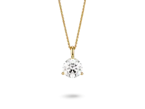 Lab-Grown Diamond 2ct. Round Brilliant Solitaire Bale Pendant | White