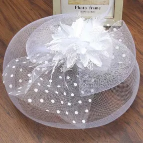 Ladies Elegant Fascinator Hat Flower Hair Accessories Wedding Church Hat Cocktail Feather Headwear