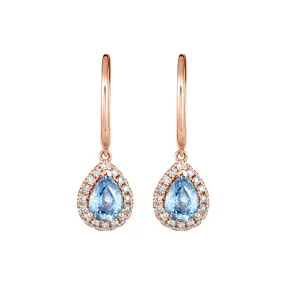 Le Vian 14K Strawberry Gold Blueberry Zircon Earrings with Nude Diamonds
