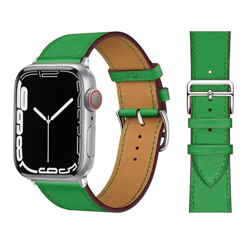 Leather Watch Straps for Apple Watch band 44mm 49mm 45mm 42mm 40mm 41mm 38mm sport bracelet iWatch series Ultra 9-8-7-6-5-4-3-SE