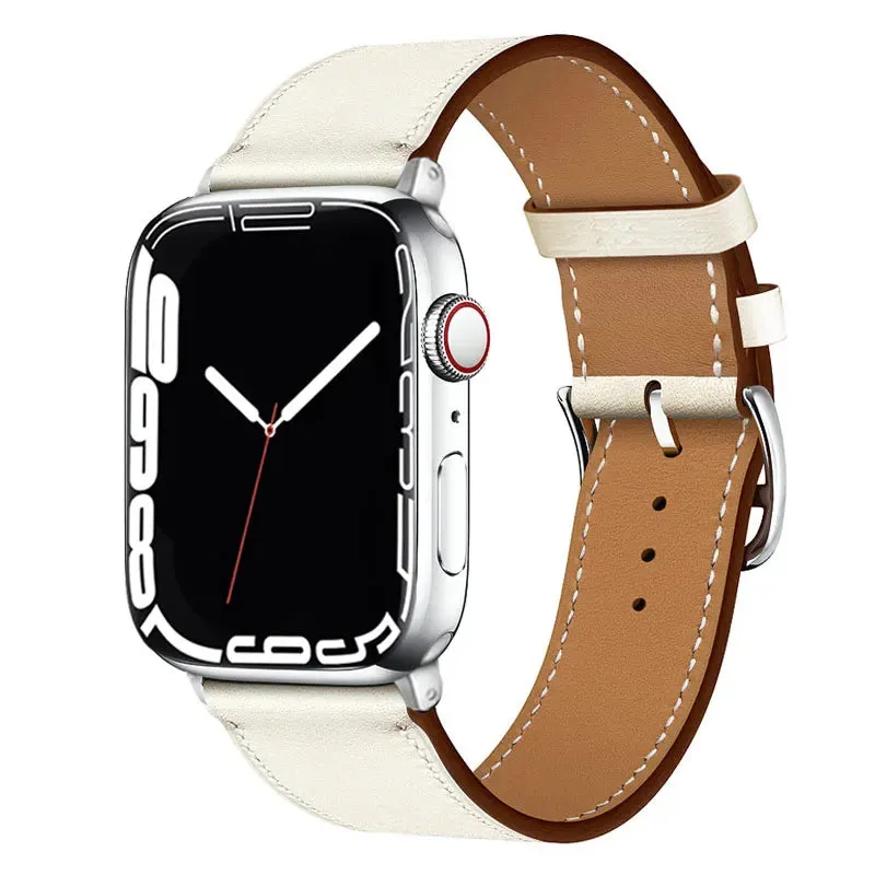 Leather Watch Straps for Apple Watch band 44mm 49mm 45mm 42mm 40mm 41mm 38mm sport bracelet iWatch series Ultra 9-8-7-6-5-4-3-SE