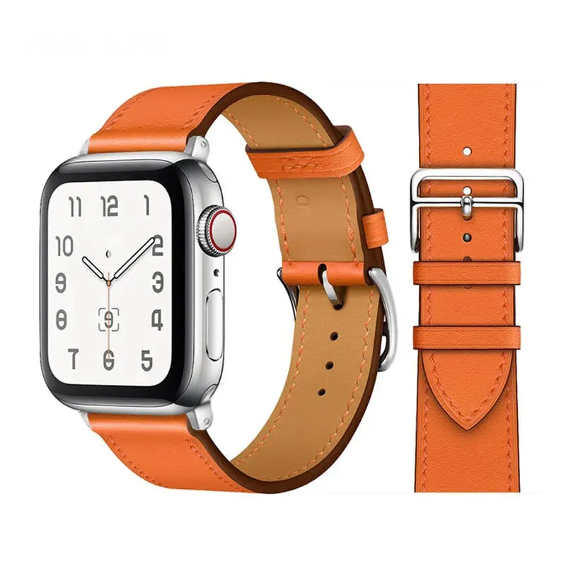 Leather Watch Straps for Apple Watch band 44mm 49mm 45mm 42mm 40mm 41mm 38mm sport bracelet iWatch series Ultra 9-8-7-6-5-4-3-SE
