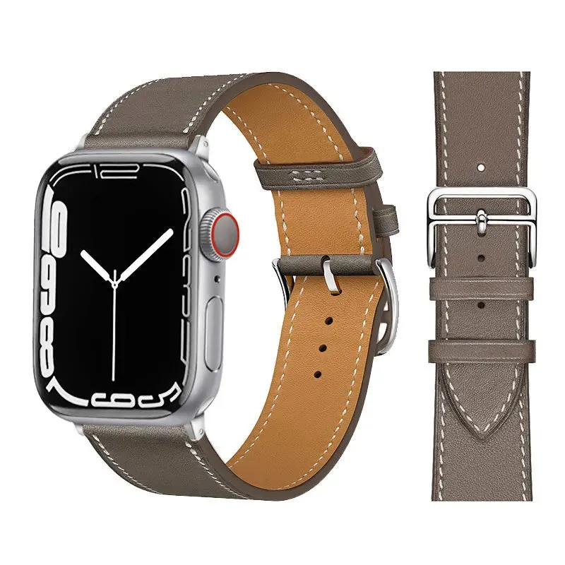 Leather Watch Straps for Apple Watch band 44mm 49mm 45mm 42mm 40mm 41mm 38mm sport bracelet iWatch series Ultra 9-8-7-6-5-4-3-SE