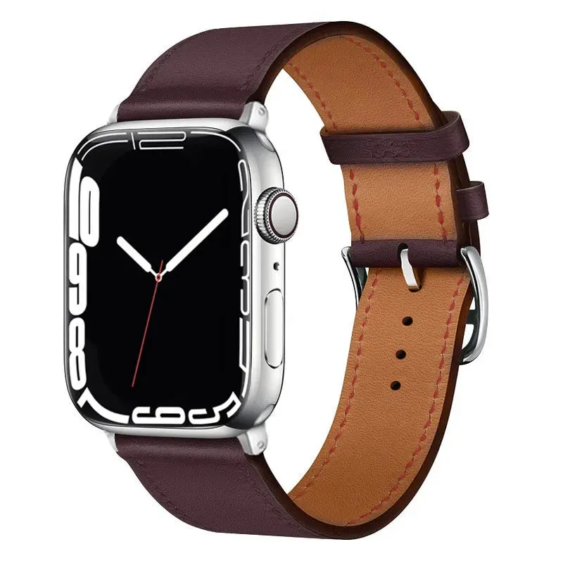 Leather Watch Straps for Apple Watch band 44mm 49mm 45mm 42mm 40mm 41mm 38mm sport bracelet iWatch series Ultra 9-8-7-6-5-4-3-SE