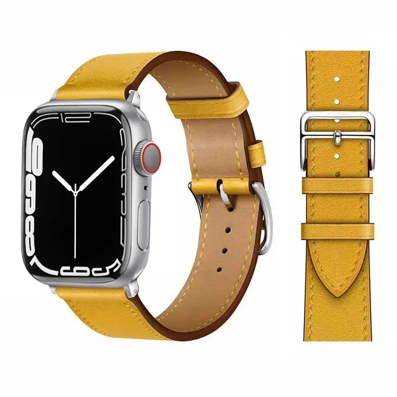 Leather Watch Straps for Apple Watch band 44mm 49mm 45mm 42mm 40mm 41mm 38mm sport bracelet iWatch series Ultra 9-8-7-6-5-4-3-SE