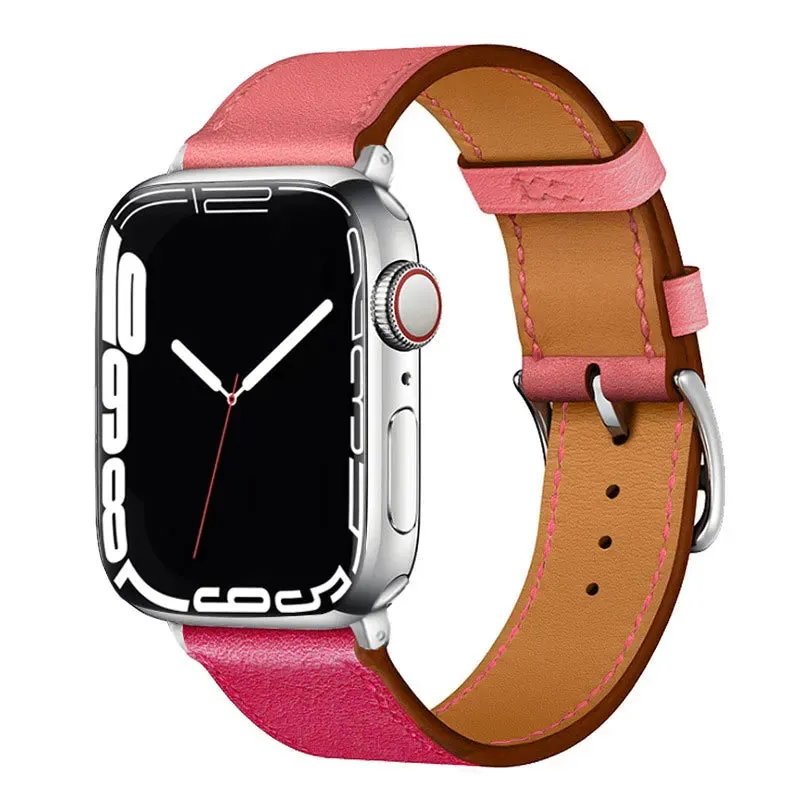 Leather Watch Straps for Apple Watch band 44mm 49mm 45mm 42mm 40mm 41mm 38mm sport bracelet iWatch series Ultra 9-8-7-6-5-4-3-SE