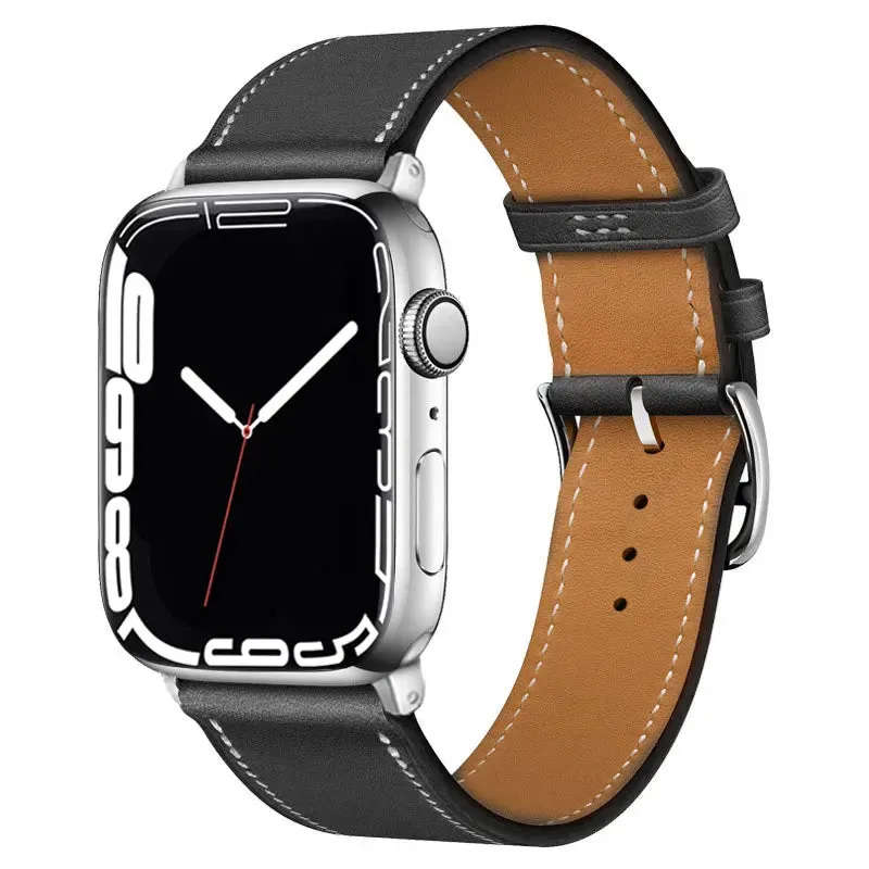 Leather Watch Straps for Apple Watch band 44mm 49mm 45mm 42mm 40mm 41mm 38mm sport bracelet iWatch series Ultra 9-8-7-6-5-4-3-SE