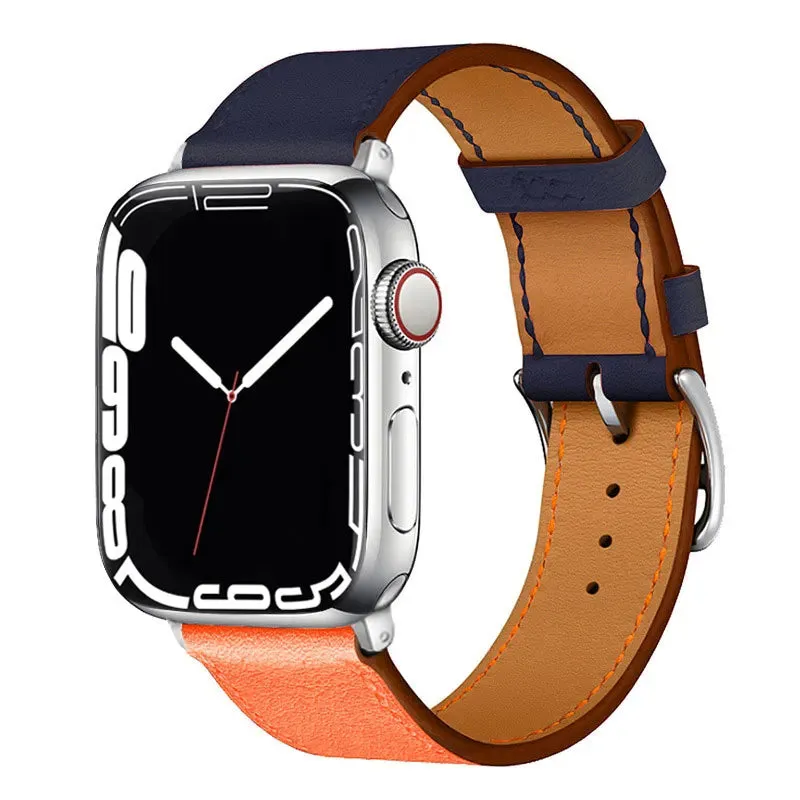 Leather Watch Straps for Apple Watch band 44mm 49mm 45mm 42mm 40mm 41mm 38mm sport bracelet iWatch series Ultra 9-8-7-6-5-4-3-SE