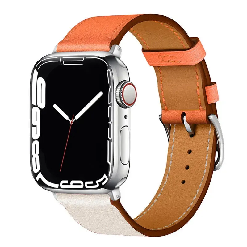 Leather Watch Straps for Apple Watch band 44mm 49mm 45mm 42mm 40mm 41mm 38mm sport bracelet iWatch series Ultra 9-8-7-6-5-4-3-SE