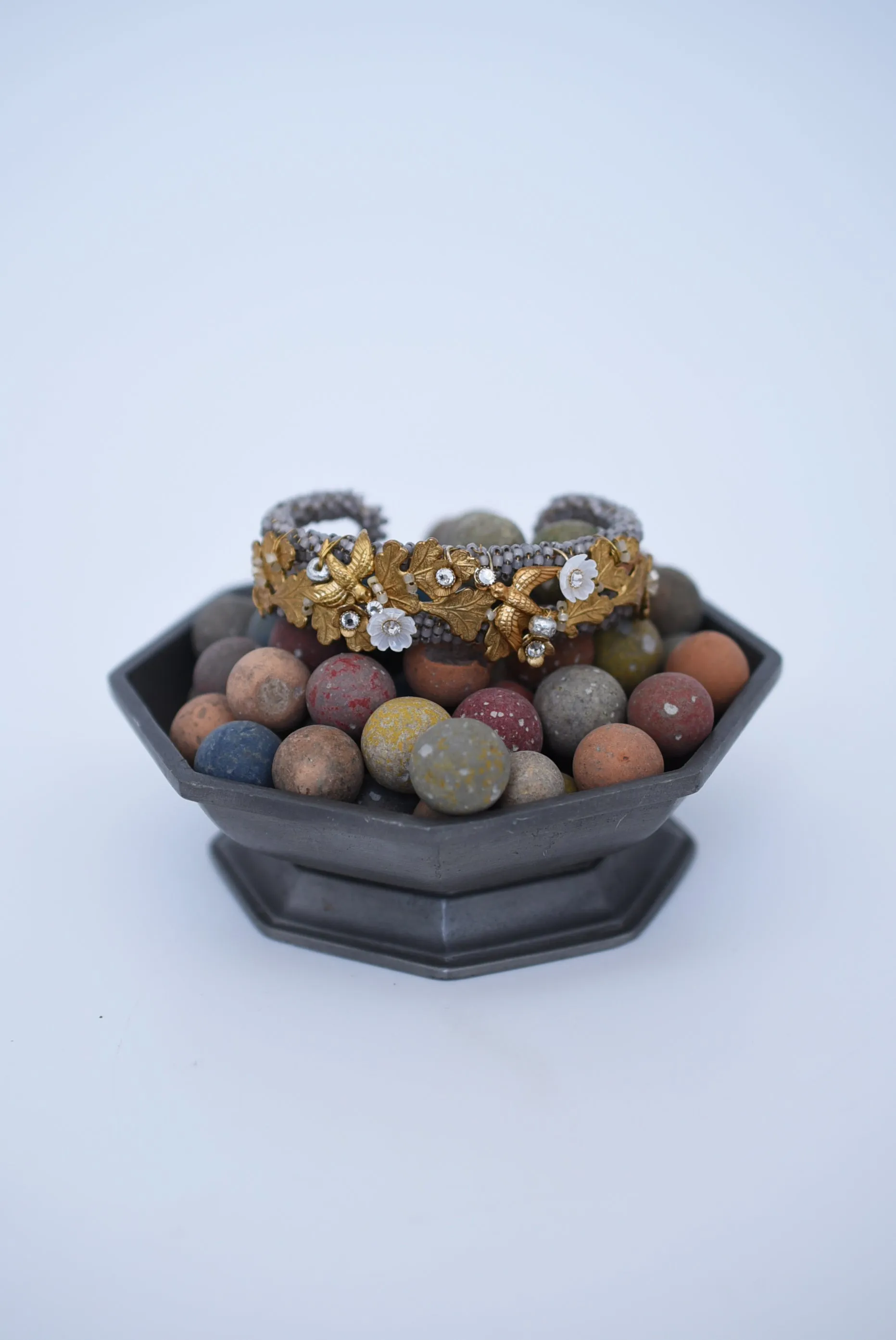 loquat flower and birds bangle