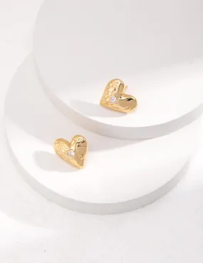 Love Heart Zircon Stud