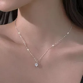 Luxurious Silver Choker with CZ Pendant: Elegant Women's Jewelry