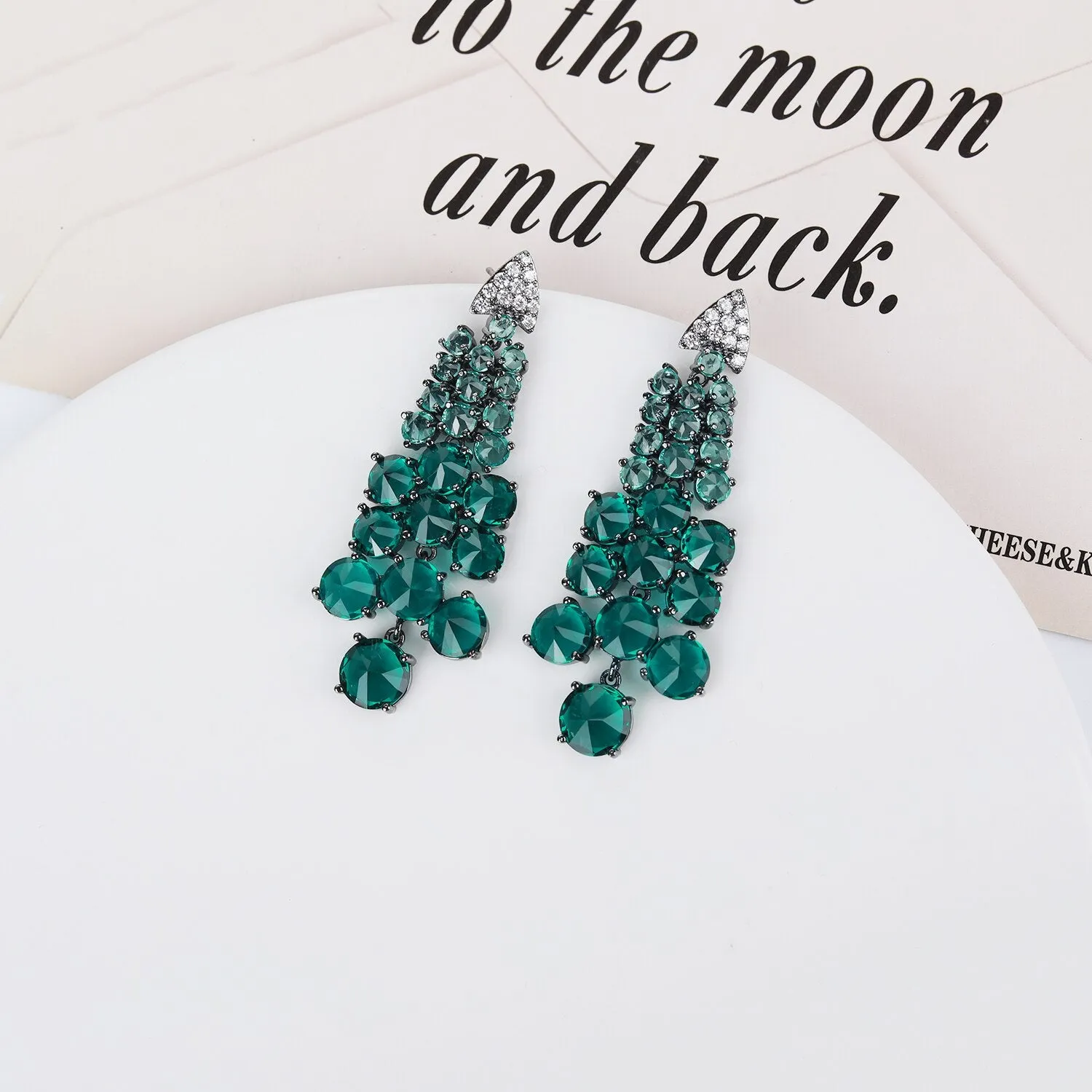 Luxury Cubic Zircon CZ Earrings,Chains Style Birthday Party Wedding Gift Fine New Jewelry CE11338