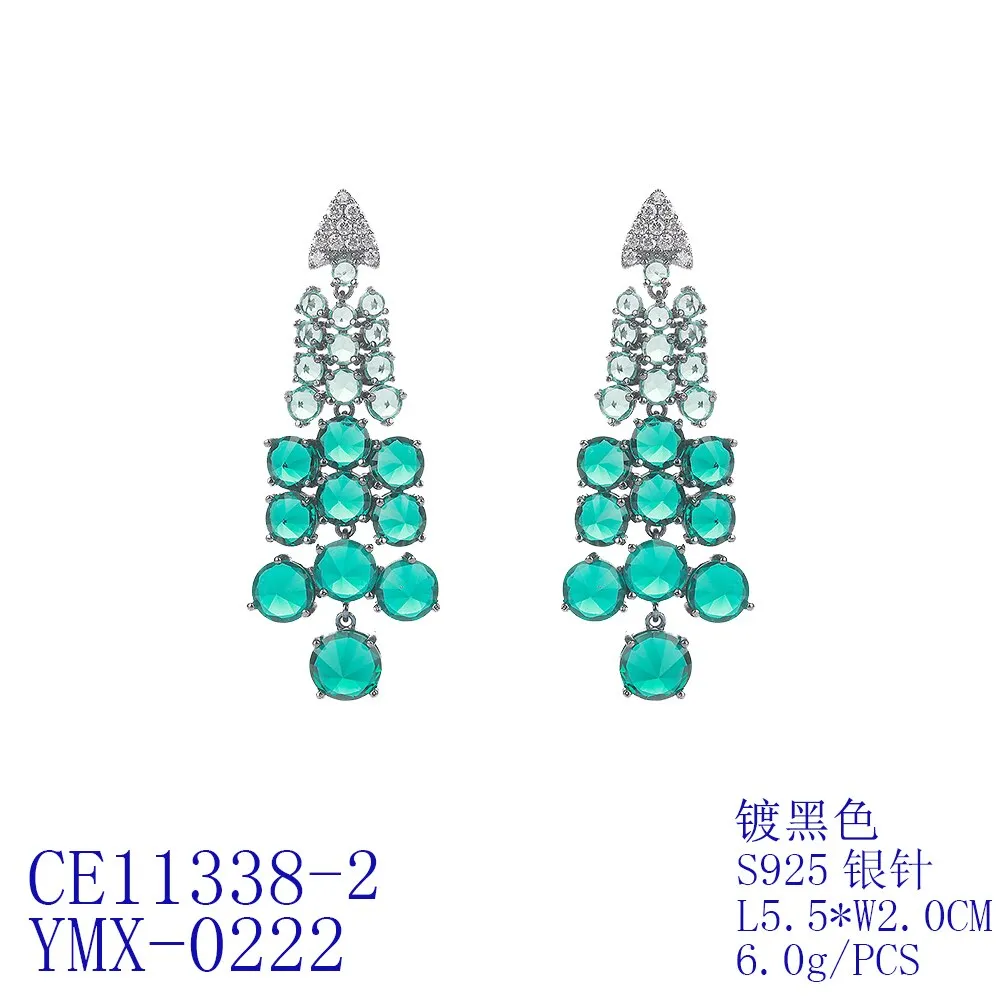 Luxury Cubic Zircon CZ Earrings,Chains Style Birthday Party Wedding Gift Fine New Jewelry CE11338