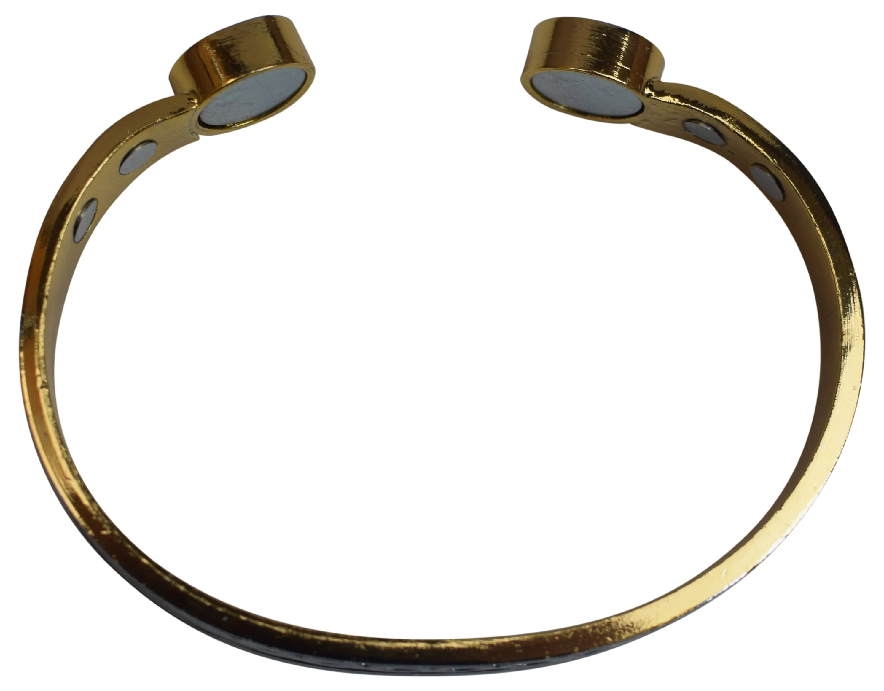 Magnetic Copper Wrist Bracelet Therapy Pain Adjustable Silver Finish