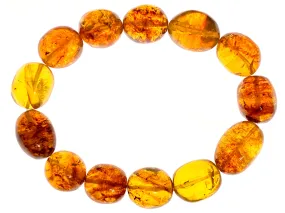 Mexican AMBER Crystal Bracelet - Beaded Bracelet, Handmade Jewelry, Healing Crystals and Stones, 48283
