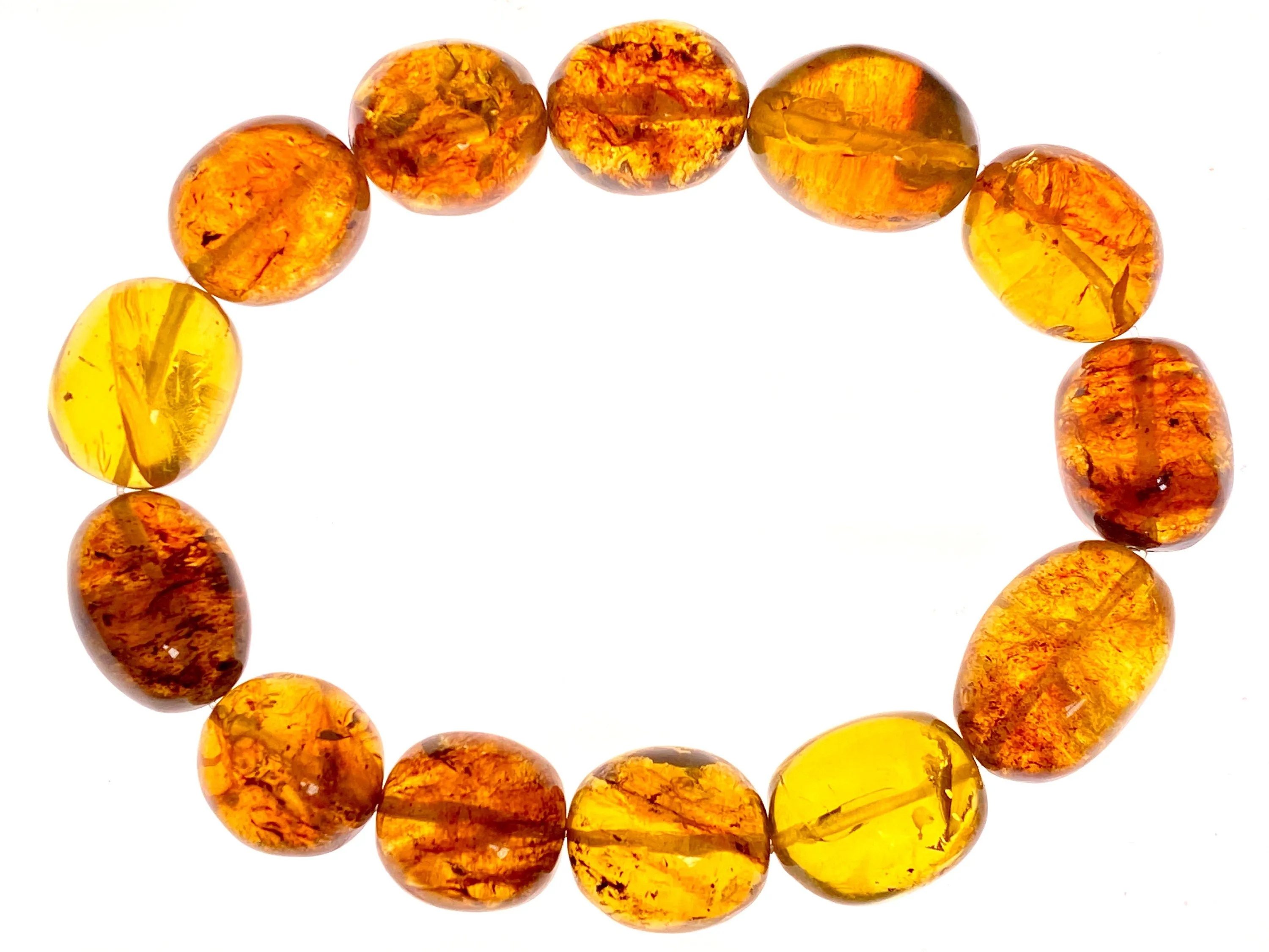 Mexican AMBER Crystal Bracelet - Beaded Bracelet, Handmade Jewelry, Healing Crystals and Stones, 48283