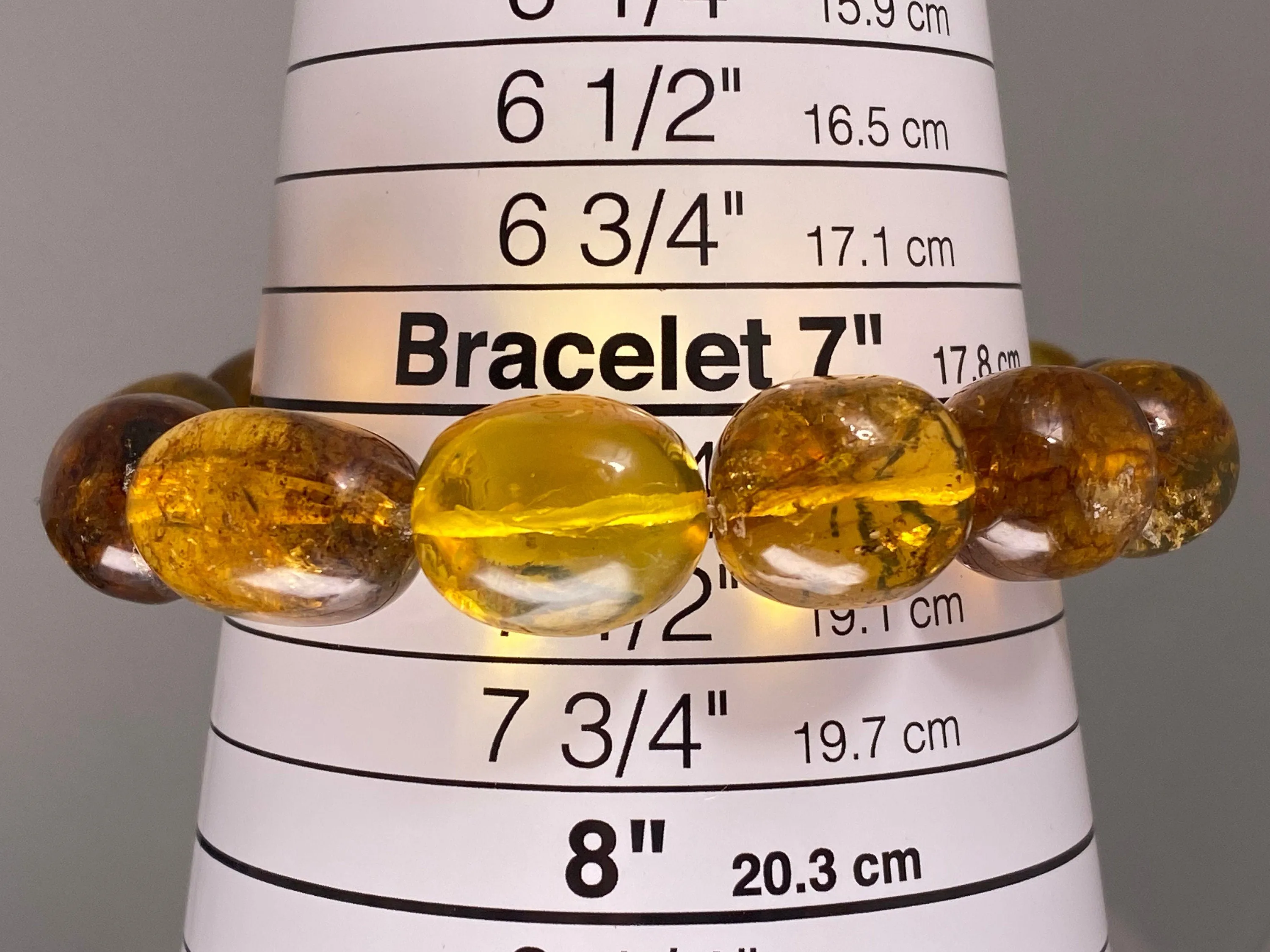 Mexican AMBER Crystal Bracelet - Beaded Bracelet, Handmade Jewelry, Healing Crystals and Stones, 48283