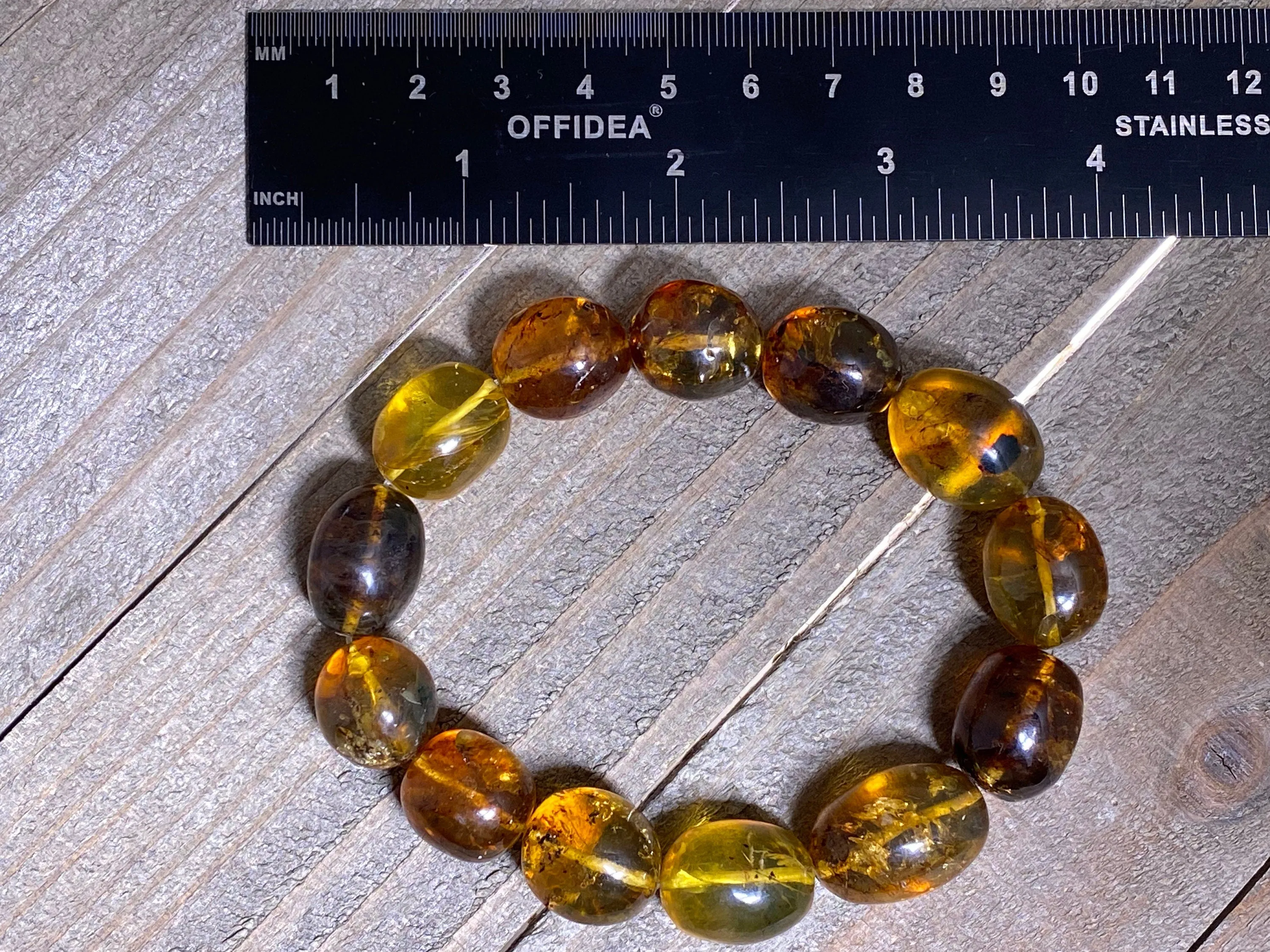 Mexican AMBER Crystal Bracelet - Beaded Bracelet, Handmade Jewelry, Healing Crystals and Stones, 48283