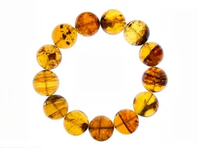 Mexican AMBER Crystal Bracelet - Beaded Bracelet, Handmade Jewelry, Healing Crystals and Stones, 48452
