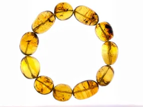Mexican AMBER Crystal Bracelet - Beaded Bracelet, Handmade Jewelry, Healing Crystals and Stones, 48455