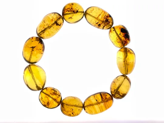 Mexican AMBER Crystal Bracelet - Beaded Bracelet, Handmade Jewelry, Healing Crystals and Stones, 48455