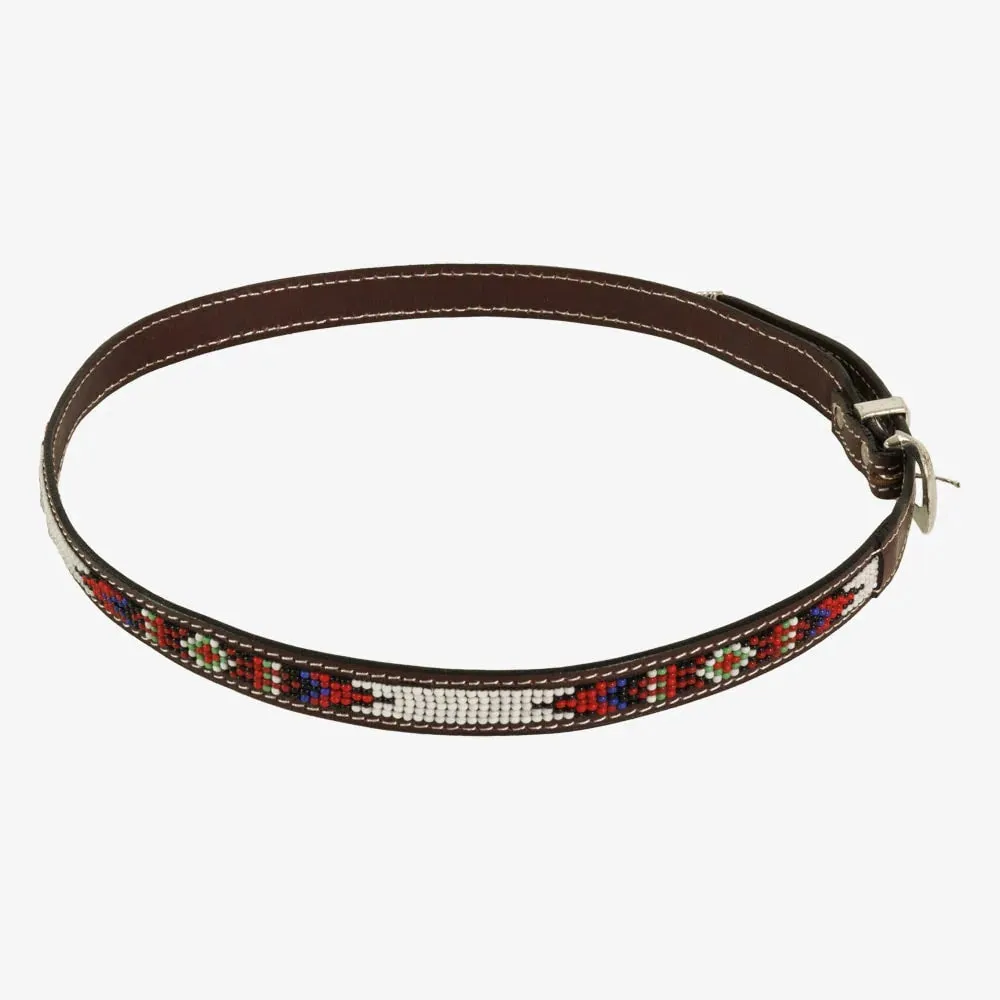 Mika | Beaded Leather Hat Band