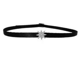 MINI STARBURST CHOKER IN WHITE GOLD