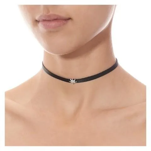 MINI STARBURST CHOKER IN WHITE GOLD
