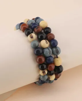 Mixed Shades Açaí Bead Stretch Bracelets