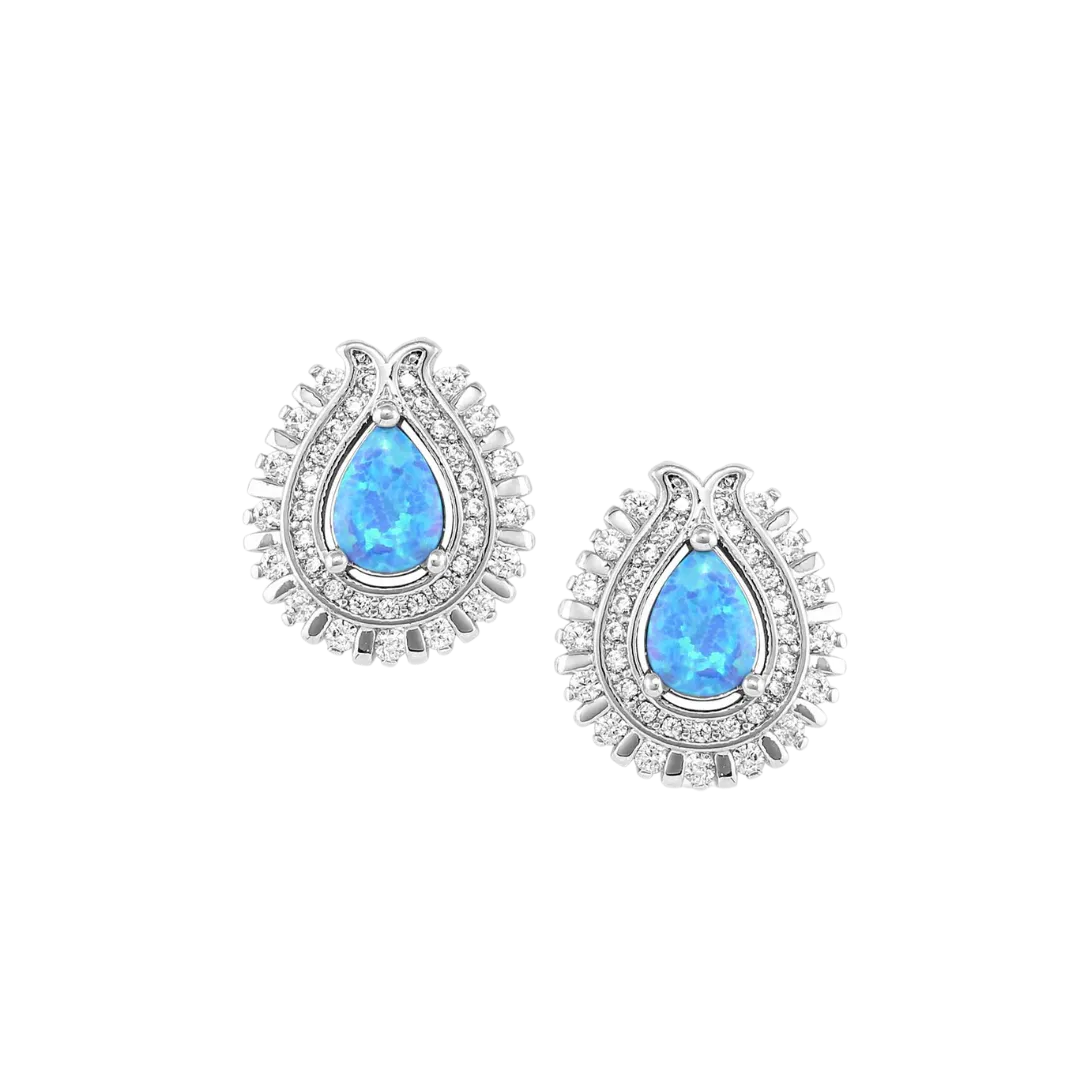 Montana Women's Radiating Crystals Opal Earrings