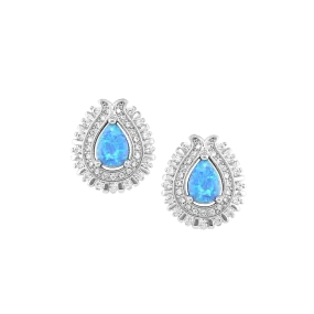 Montana Women's Radiating Crystals Opal Earrings