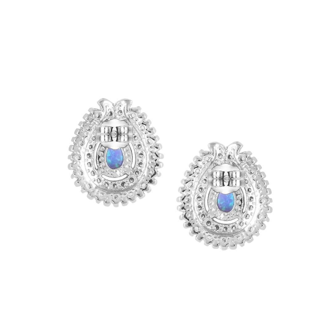 Montana Women's Radiating Crystals Opal Earrings