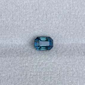 Natural Blue Green Sapphire Emerald Cut 1.13 Carat