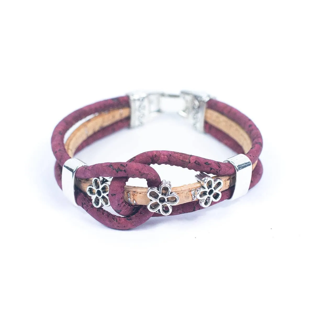 Natural Cork and Tree Accessories Handmade Women's cork Bracelet DBR-019-MIX-5