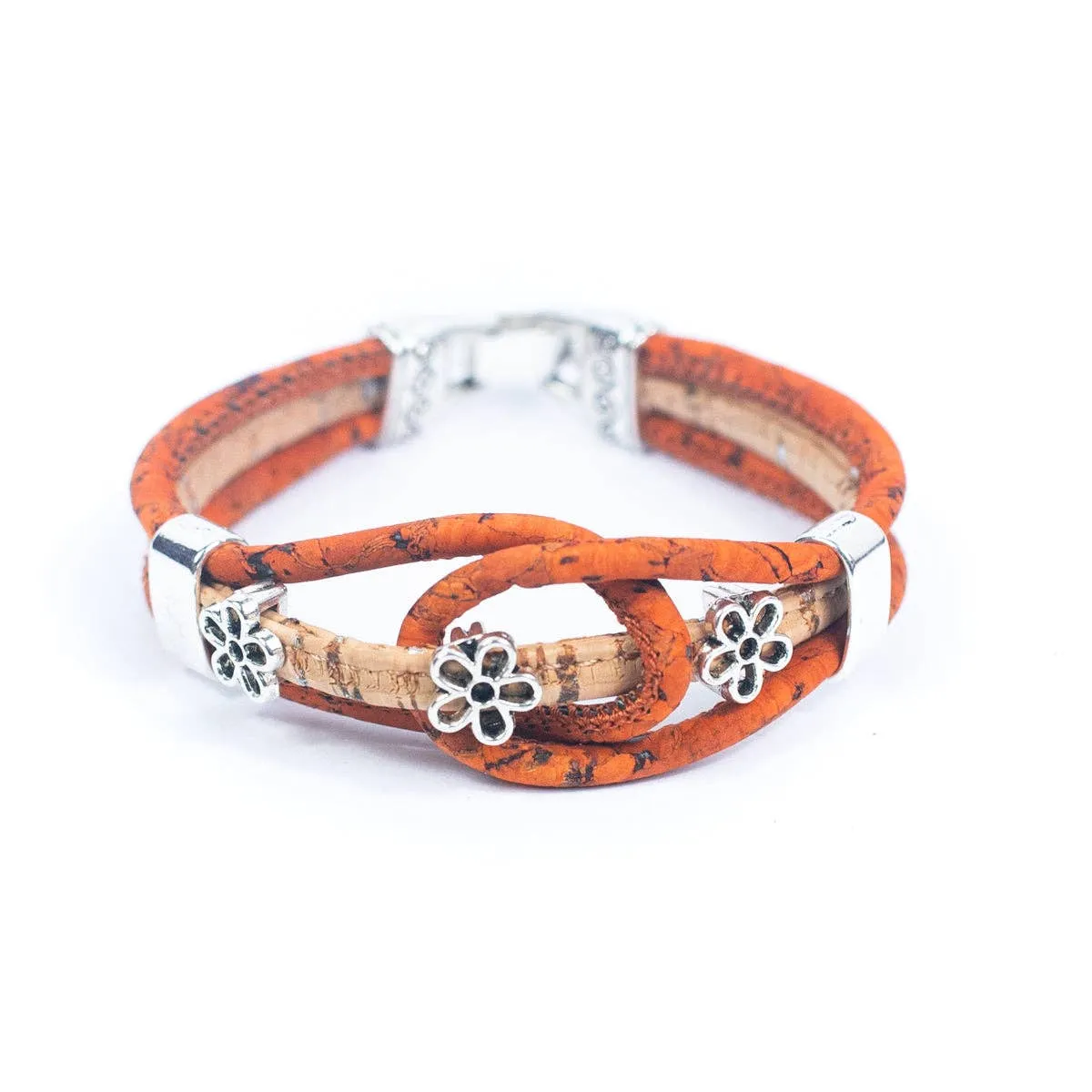 Natural Cork and Tree Accessories Handmade Women's cork Bracelet DBR-019-MIX-5