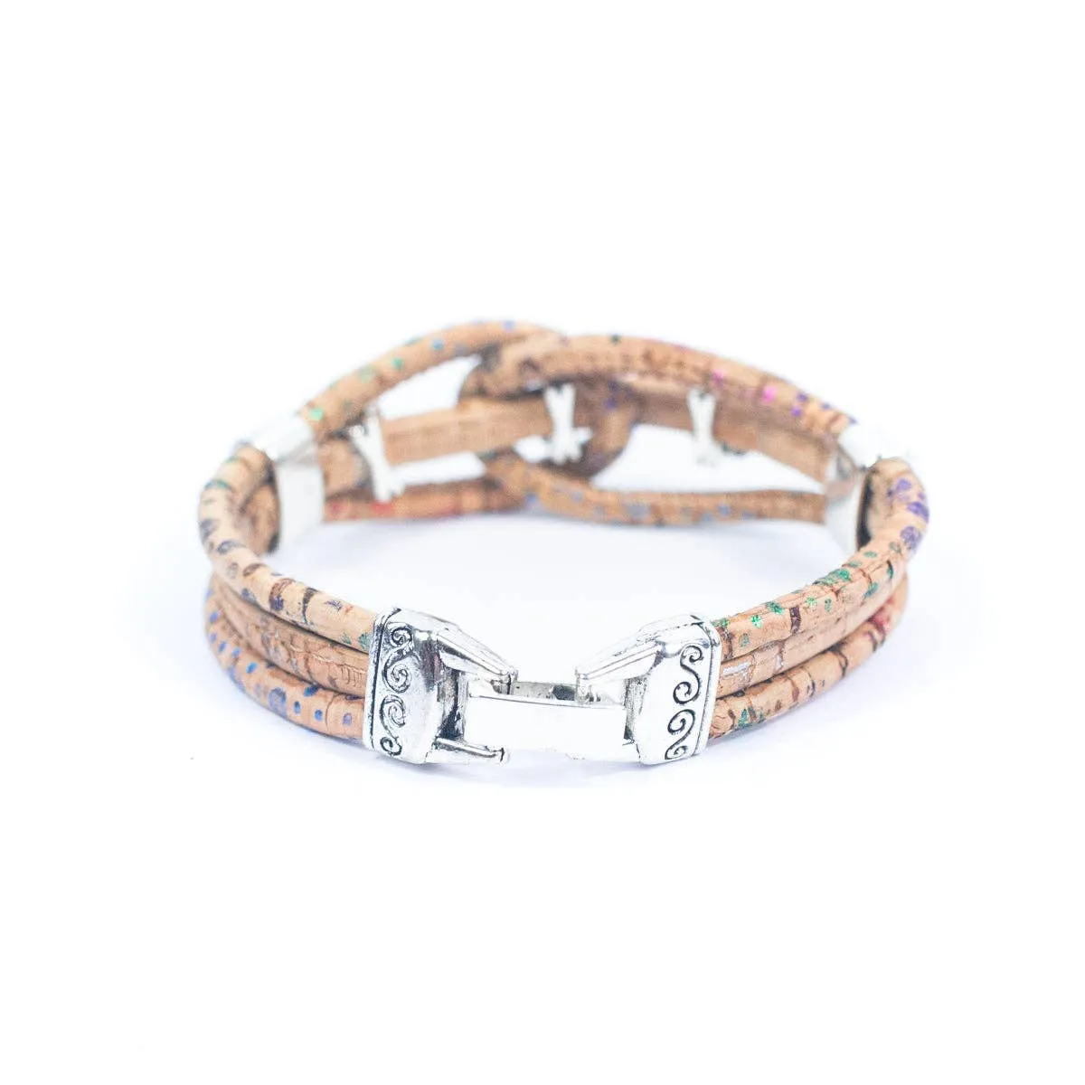 Natural Cork and Tree Accessories Handmade Women's cork Bracelet DBR-019-MIX-5