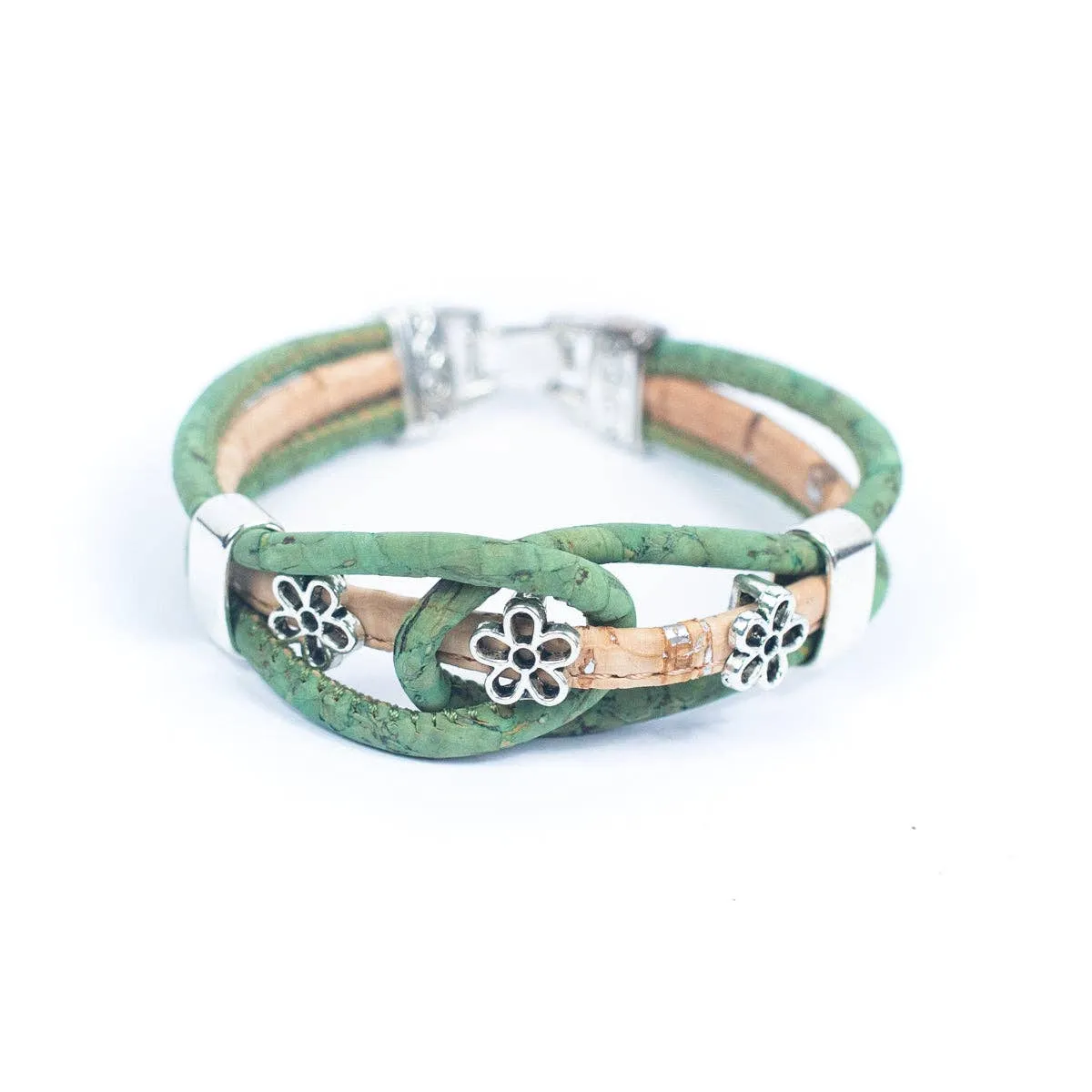 Natural Cork and Tree Accessories Handmade Women's cork Bracelet DBR-019-MIX-5
