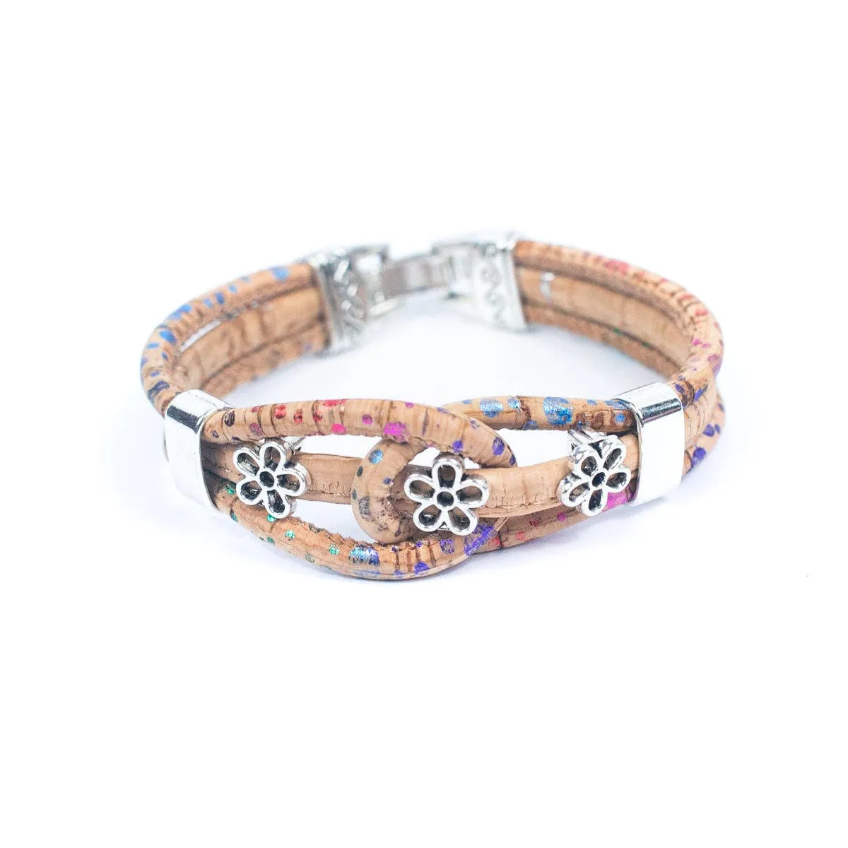 Natural Cork and Tree Accessories Handmade Women's cork Bracelet DBR-019-MIX-5