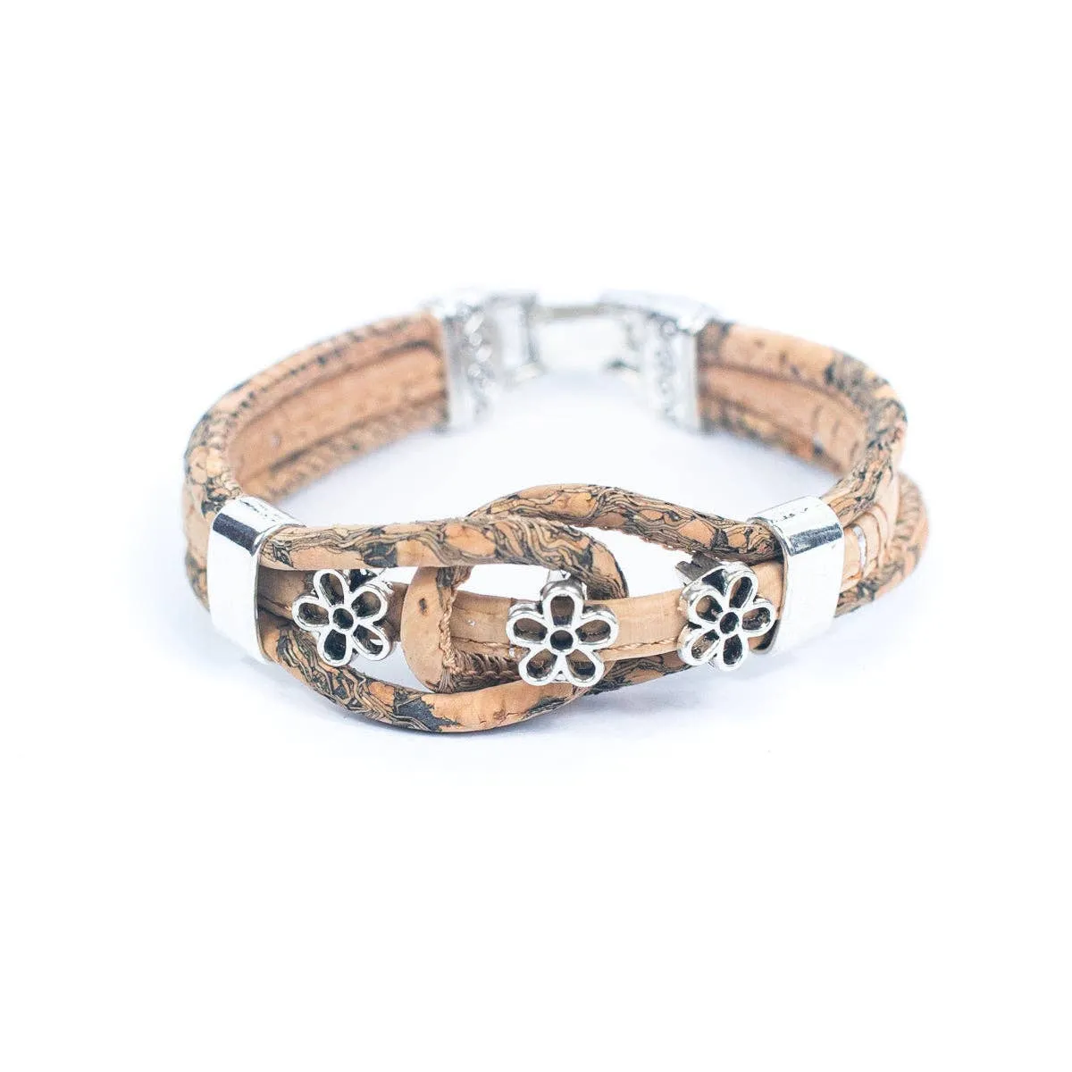 Natural Cork and Tree Accessories Handmade Women's cork Bracelet DBR-019-MIX-5