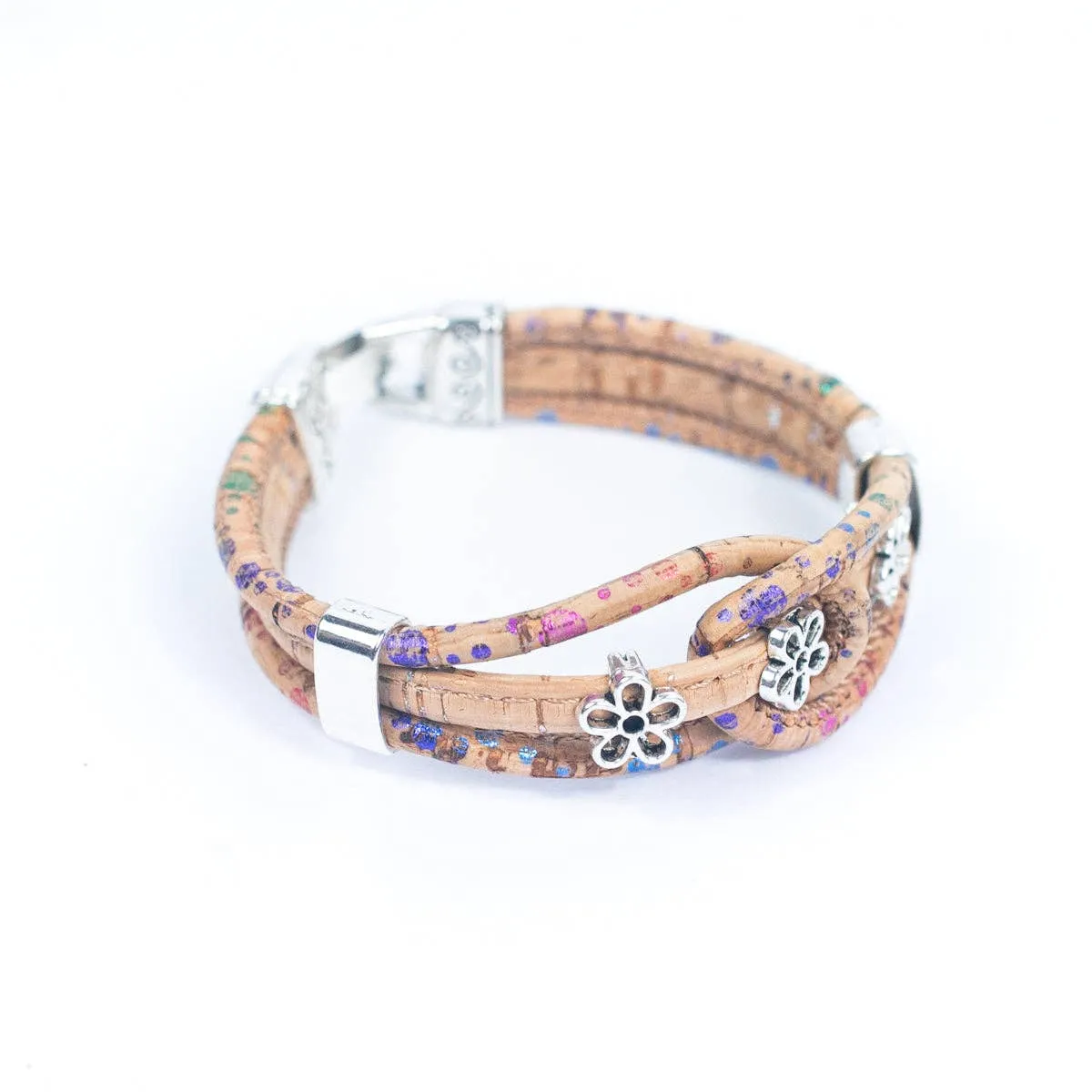 Natural Cork and Tree Accessories Handmade Women's cork Bracelet DBR-019-MIX-5