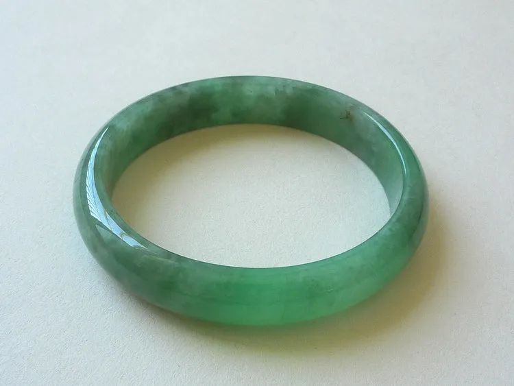 Natural Jade Bangle Jadeite Bangle Internal Diameter 53.7x47.5mm BER158