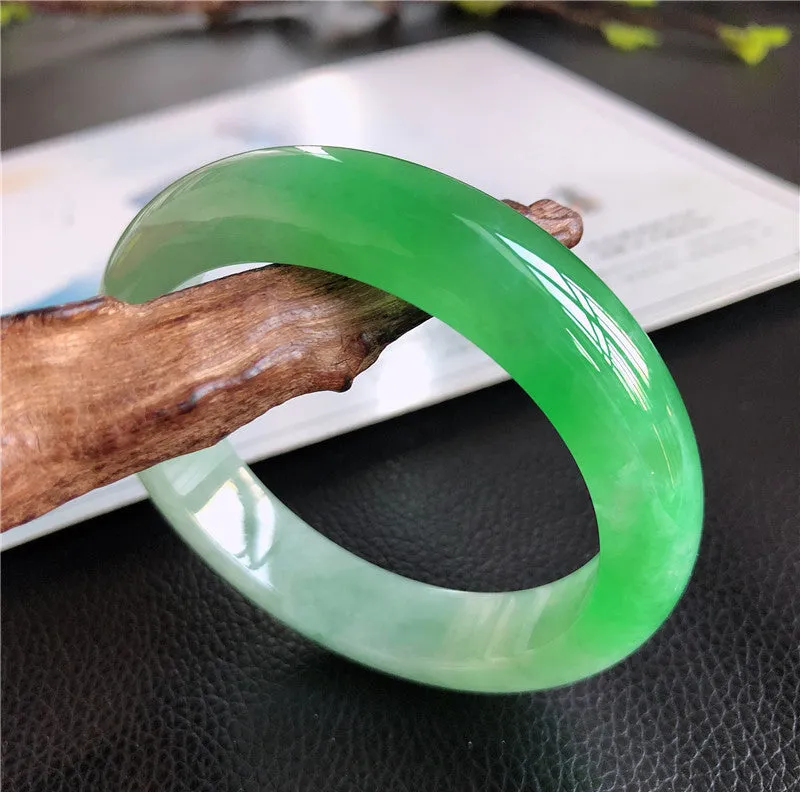 Natural Jade Bangle Jadeite Bangle Internal Diameter 58mm 00571